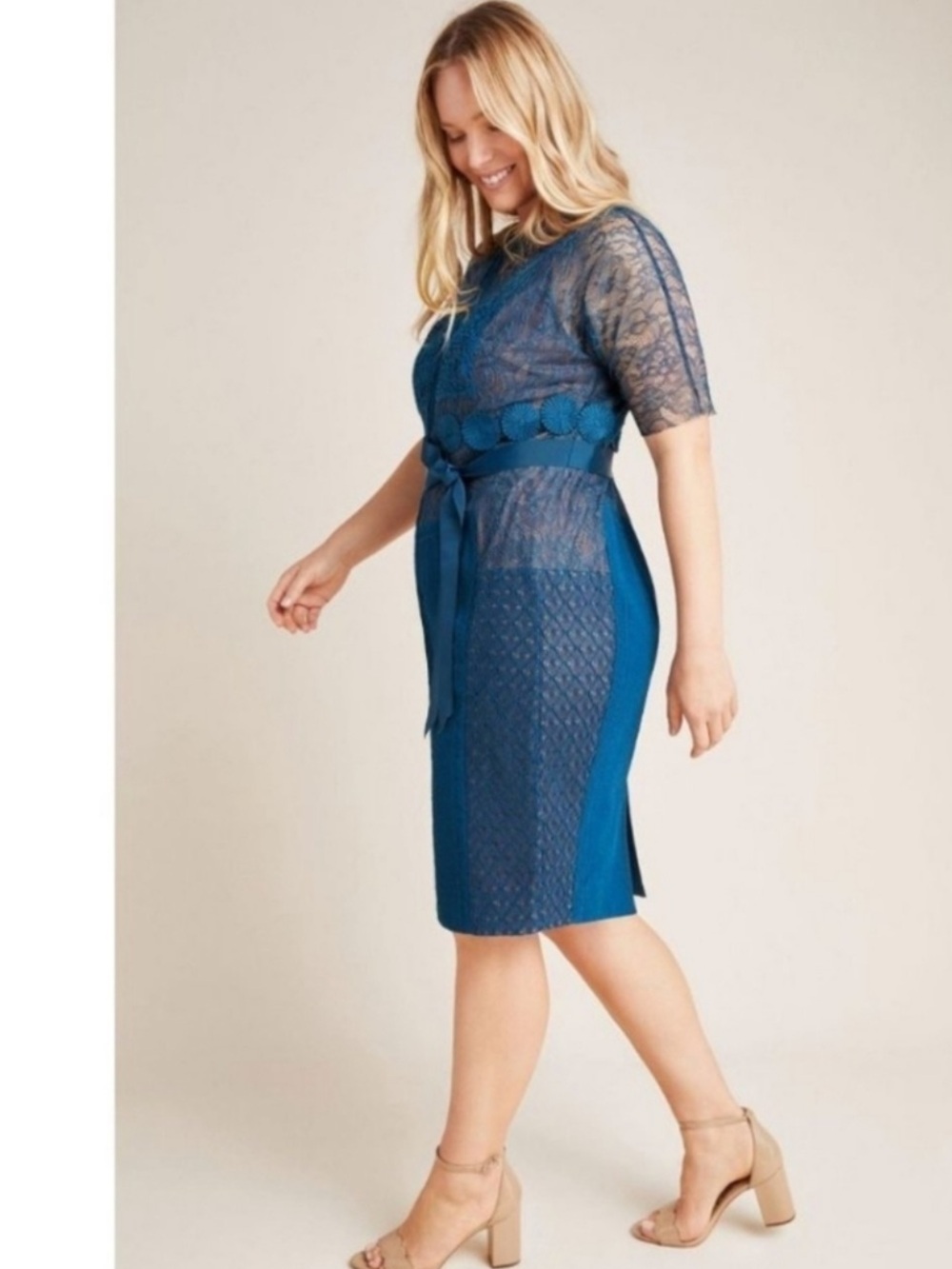 NWT Anthropologie Byron Lars Carissima Sheath Dress – Turquoise – 18W - Picture 2 of 5